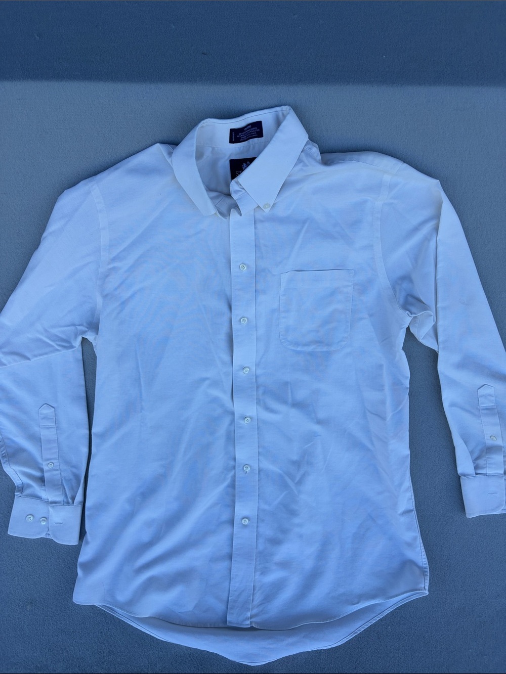 Classic Men's White Button-Down Shirt
